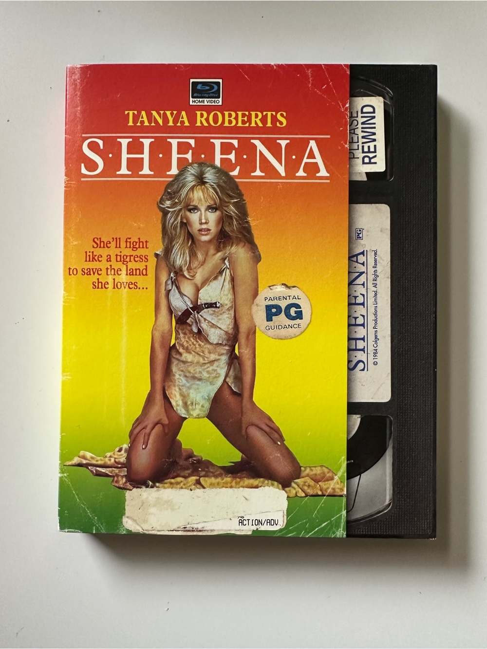 Sheena (Blu-Ray, 1984) w/ Retro VHS Slipcover Tanya Roberts
